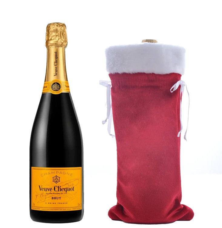 Veuve Clicquot Yellow Label Brut + Velvet Holiday Wine Gift Bag (750 ml)