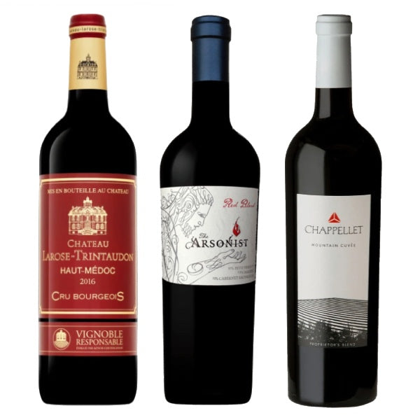 90+ Rated Bordeaux Red Blends - 3 Pack Wine Gift Set