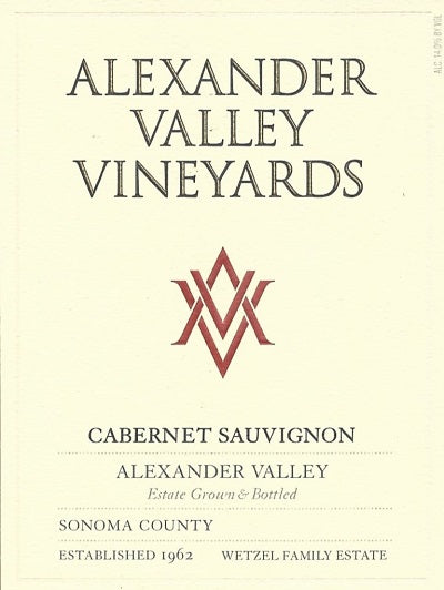 Alexander Valley Vineyards Cabernet Sauvignon 2018 (750 ml)