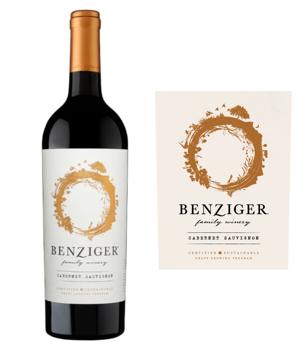 DAMAGED LABEL: Benziger Sonoma County Cabernet Sauvignon 2022 (750 ml)