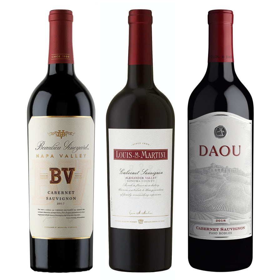 Cabernet Sauvignon Wine Tasting Trio