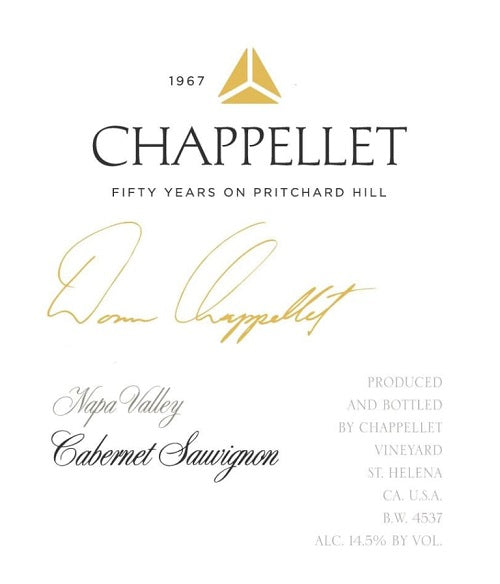 DAMAGED LABEL: Chappellet Signature Cabernet Sauvignon 2021 (750 ml)