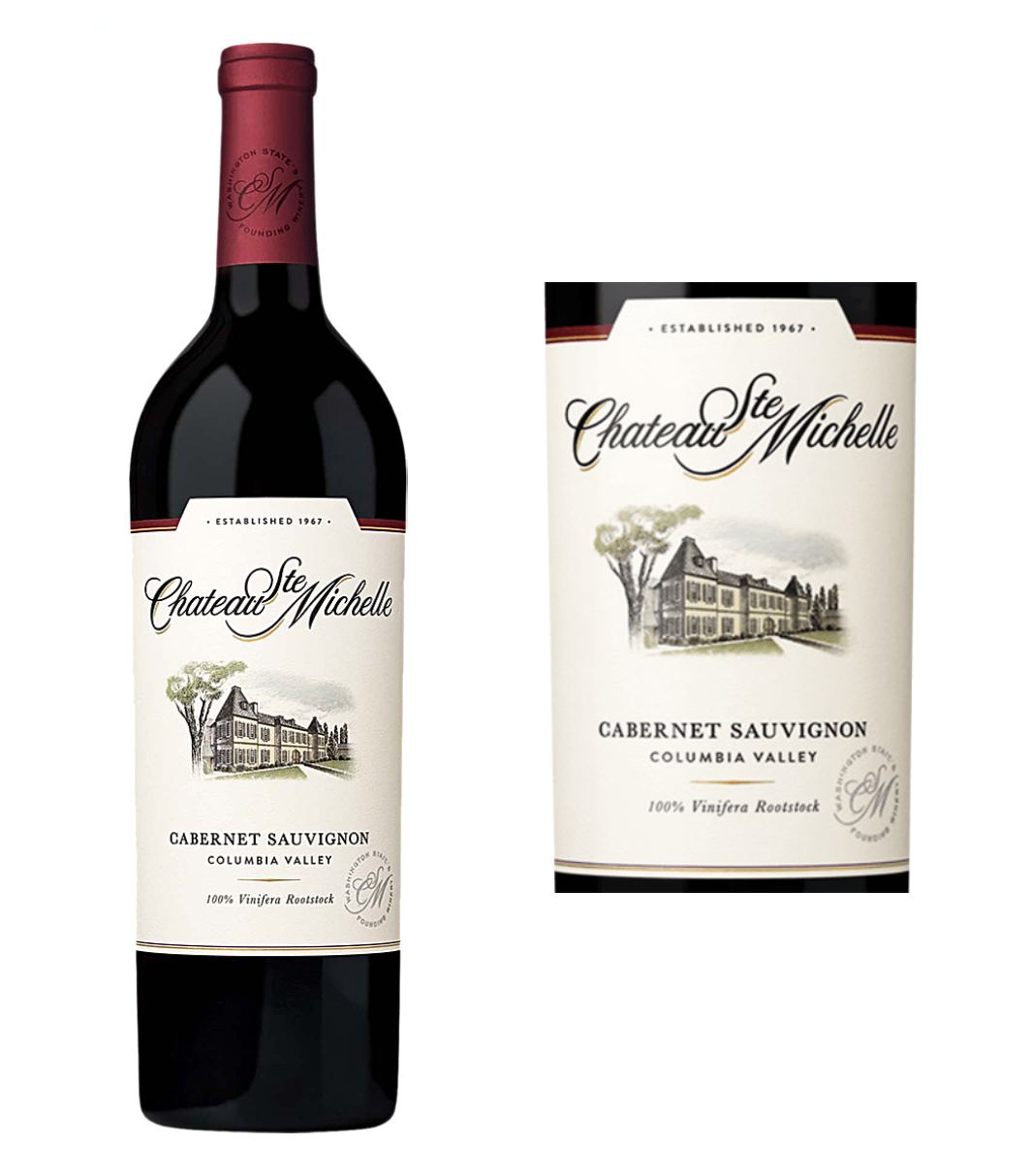 DAMAGED LABEL: Chateau Ste. Michelle Cabernet Sauvignon 2020 (750 ml)