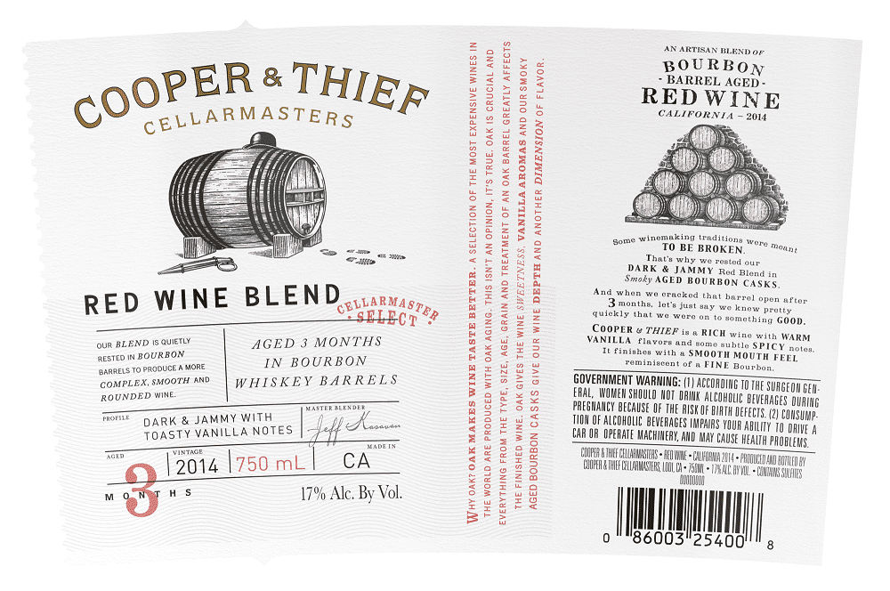 Cooper & Thief Bourbon Barrel Aged Red Blend 2017 (750 ml) - BuyWinesOnline.com