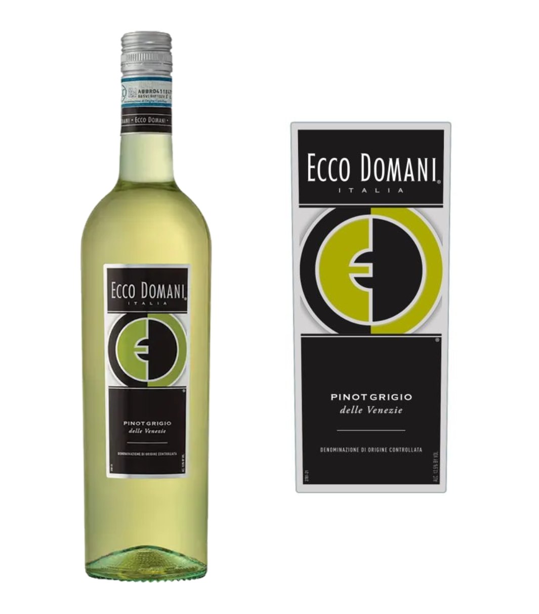 DAMAGED LABEL: Ecco Domani Pinot Grigio 2022 (750 ml)