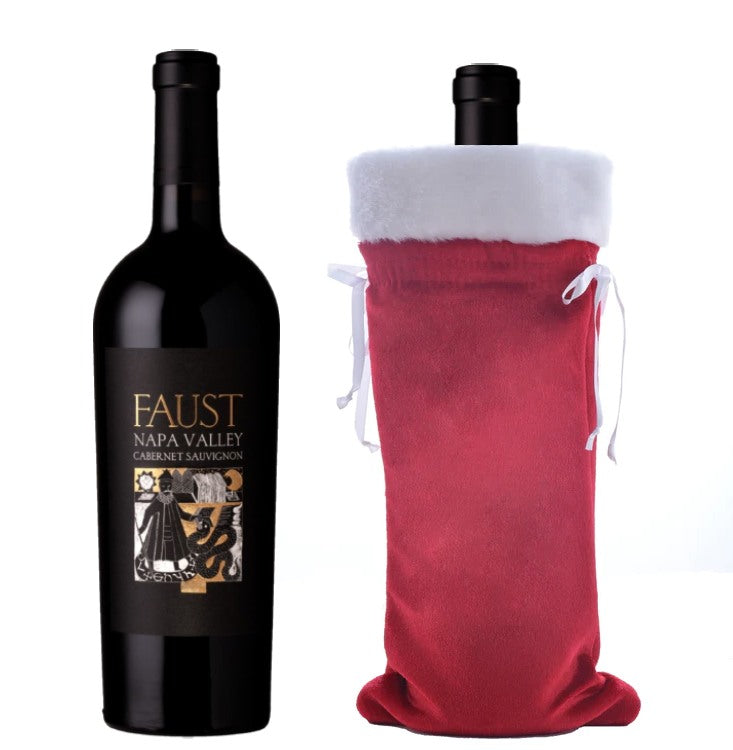 Faust Napa Valley Cabernet Sauvignon 2020 + Velvet Holiday Wine Gift Bag (750 ml)