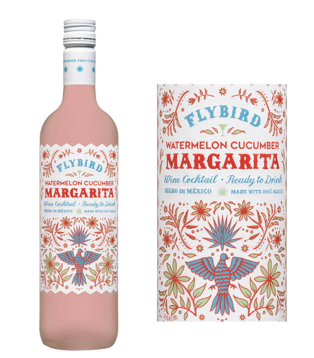 Flybird Watermelon Cucumber Margarita Agave Wine Cocktail (750 ml)
