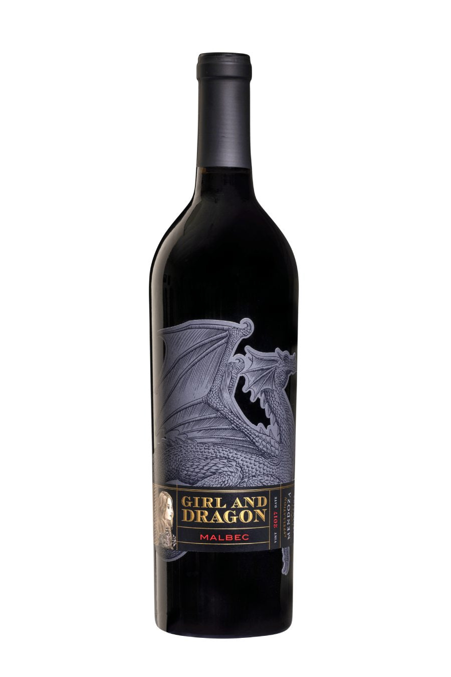 DAMAGED LABEL: Girl and Dragon Malbec (750 ml)