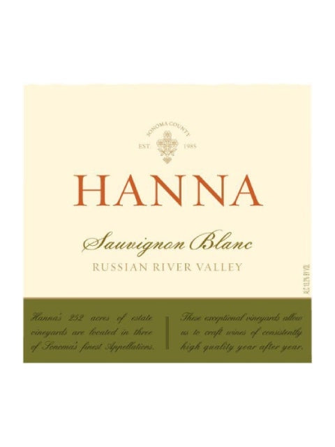 DAMAGED LABEL: Hanna Sauvignon Blanc 2022 (750 ml)