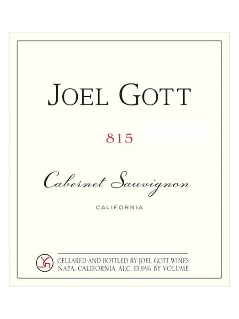 DAMAGED LABEL: Joel Gott No. 815 Cabernet Sauvignon 2021 (750 ml)