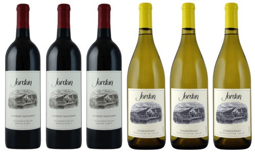 Jordan Winery Cabernet and Chardonnay Set: 6 Bottle Pack