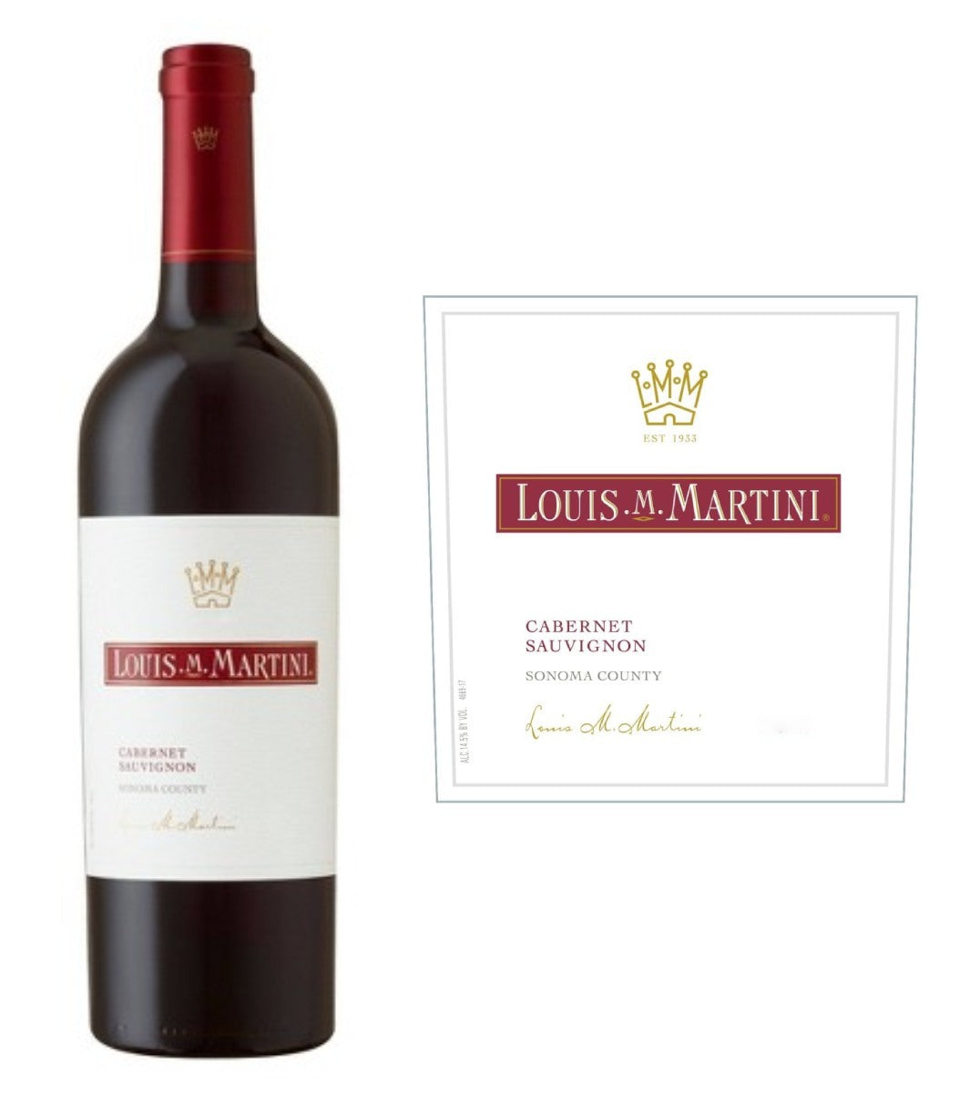 DAMAGED LABEL: Louis Martini Sonoma Cabernet Sauvignon 2020 (750 ml)