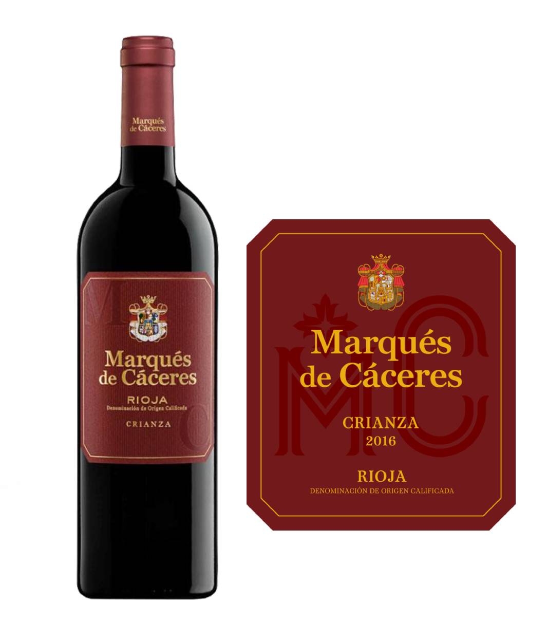 DAMAGED LABEL: Marques de Caceres Rioja Crianza 2021 (750 ml)
