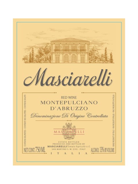Classic Red Montepulciano Masciarelli | 2020 Wine | Italian d\'Abruzzo BuyWinesOnline