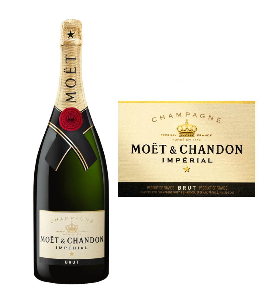 DAMAGED LABEL: Moet & Chandon Imperial Brut Champagne (750 ml)