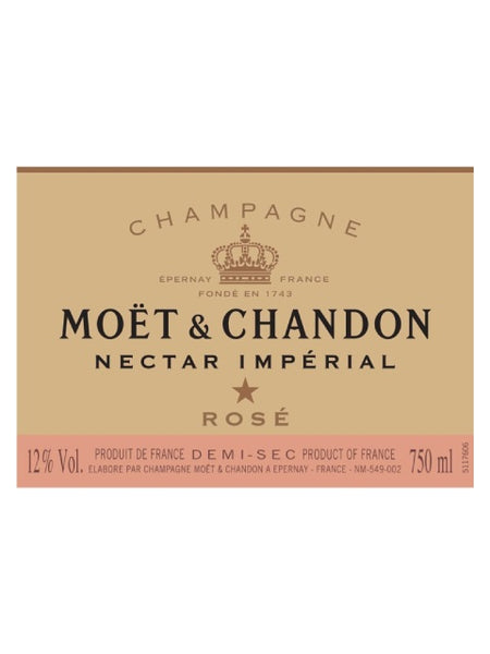 MOET & CHANDON CHAMPAGNE NECTAR IMPERIAL ROSE 750ML - Remedy Liquor