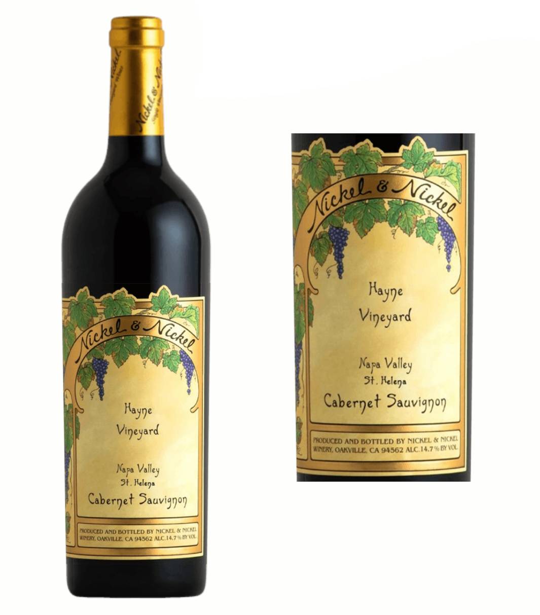 DAMAGED LABEL: Nickel & Nickel Hayne Cabernet Sauvignon 2019 (750 ml)