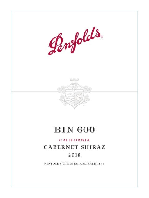 Penfolds Bin 600 California Cabernet-Shiraz 2019 (750 ml)