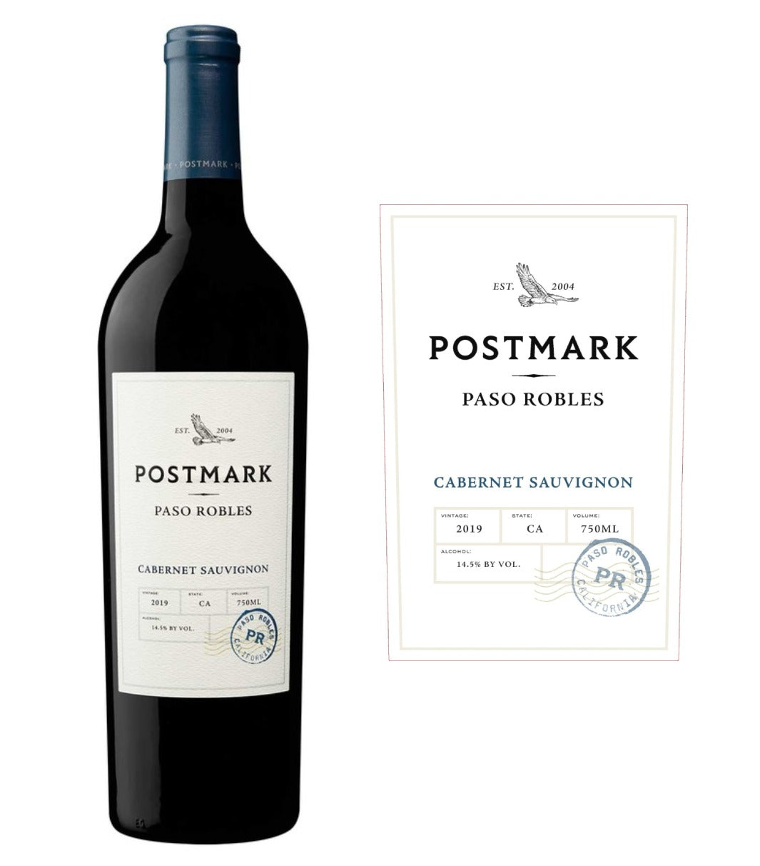 DAMAGED LABEL: Postmark Paso Robles Cabernet Sauvignon 2023 (750 ml)
