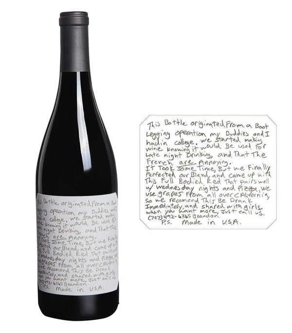 DAMAGED LABEL: Slo Down Wines Sexual Chocolate Red 2021 (750 ml)