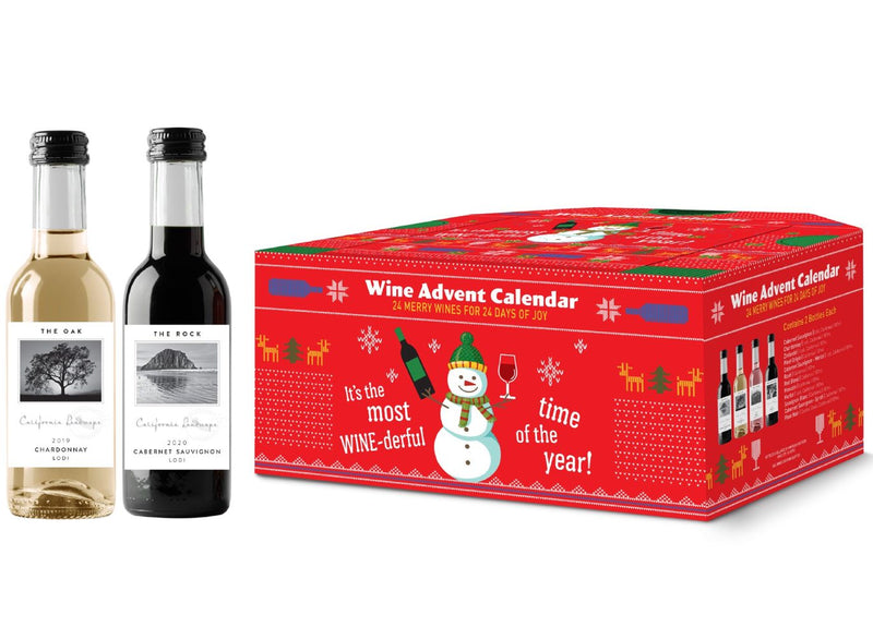 Holiday Wine Advent Calendar - 24 or 12 Days of Joy (187 ml)