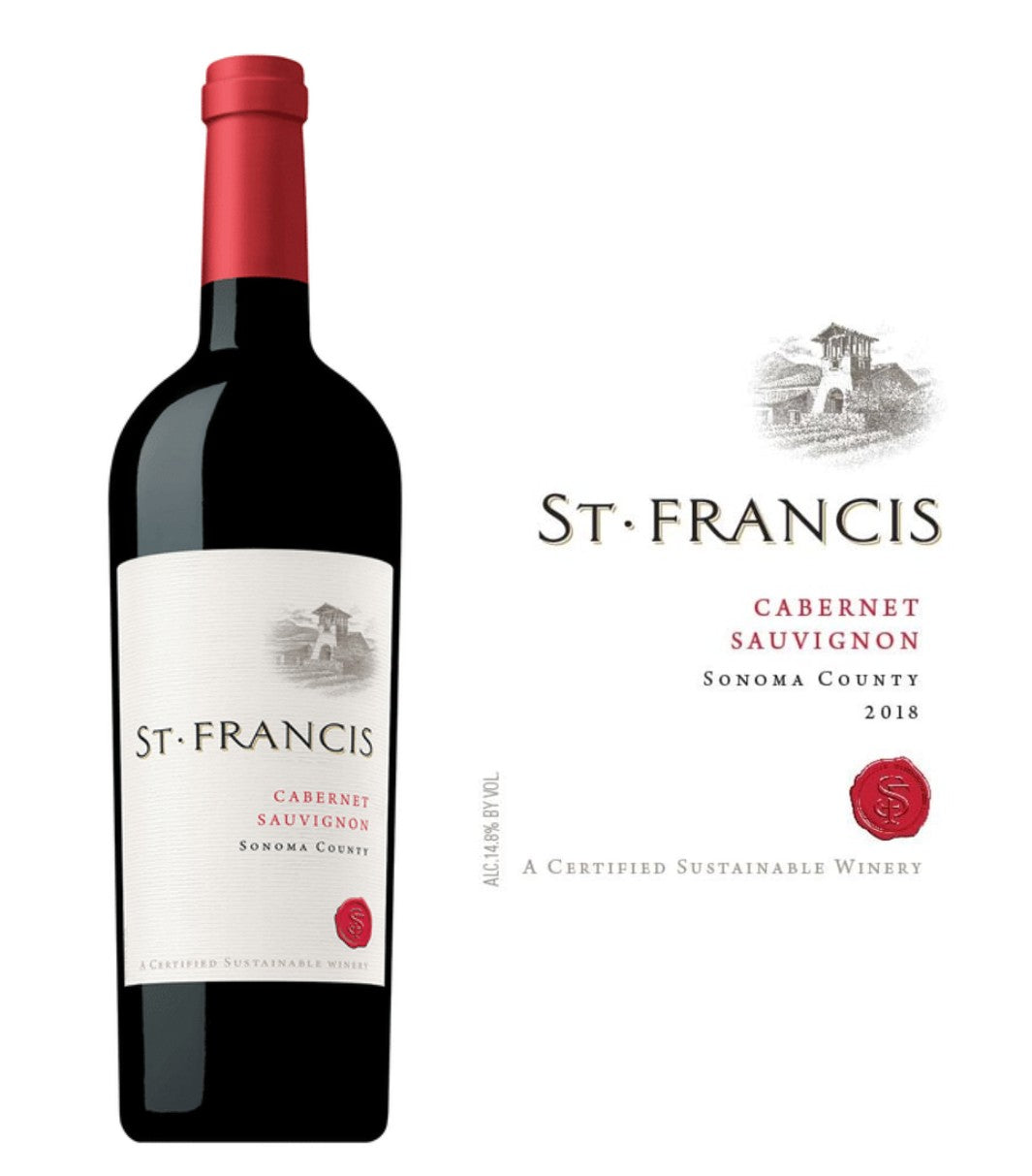 DAMAGED LABEL: St. Francis Cabernet Sauvignon 2021 (750 ml)