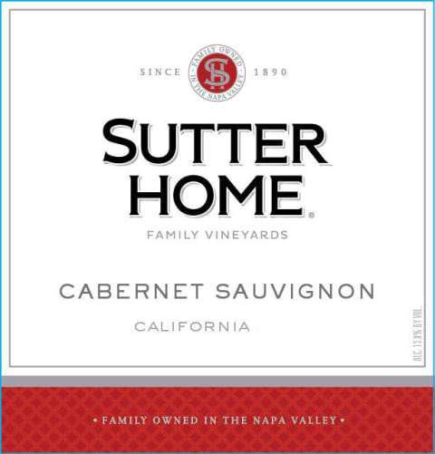 DAMAGED LABEL: Sutter Home Cabernet Sauvignon (750 ml)