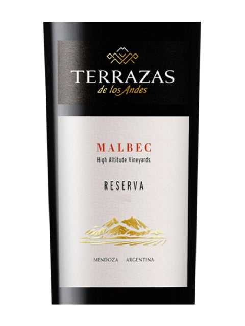 DAMAGED LABEL: Terrazas de los Andes Reserva Malbec 2021 (750 ml)