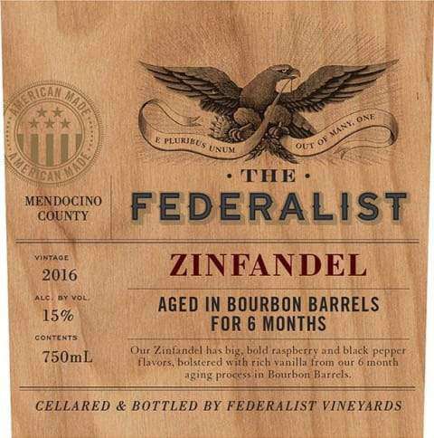 The Federalist Bourbon Barrel-Aged Zinfandel 2016 - BuyWinesOnline.com